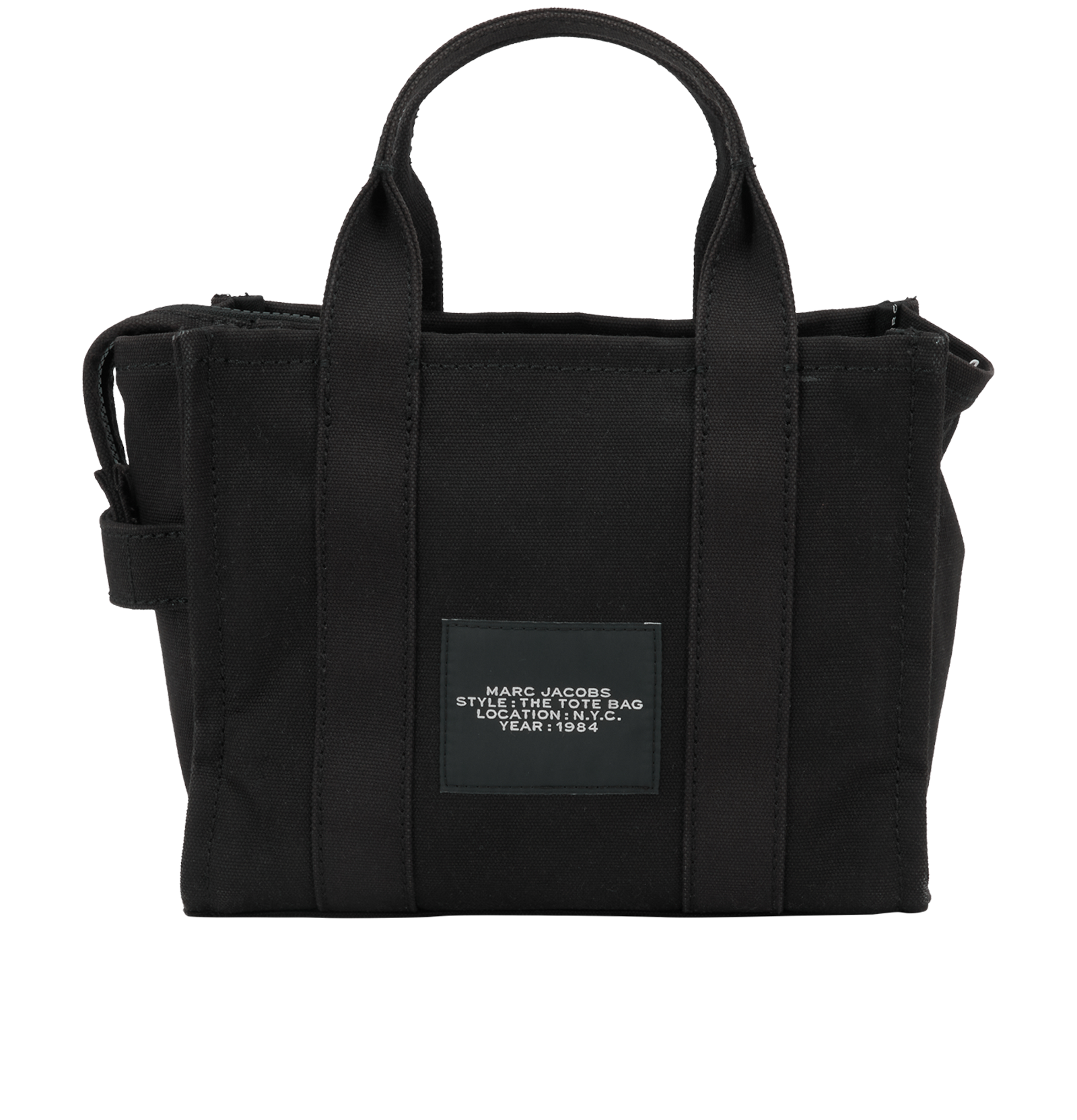 The Tote Bag, &pound;120, Handbags, Black, Canvas, Back view